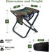 Upgraded 13 Inch Portable Folding Camping Stool with Side Pocket, Lightweight Foldable Stool for Adults, Travel, Fishing