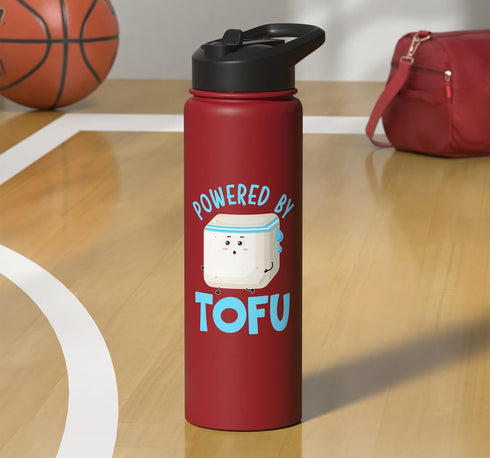 Tofu Lover Bean Curd Foodie SteMi Apparel Powered By Tofu Foodie Bean Curd Tofu Lover Stainless Steel Insulated Water