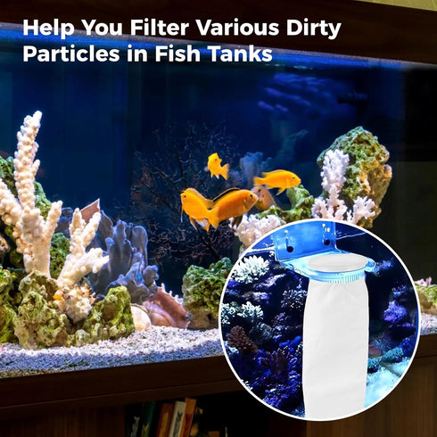 16 Pack 4 Inch Ring Filter Socks 200 Micron, Aquarium Felt Filter Bags for Saltwater and Freshwater