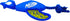 Nerf Dog Large Nylon Launching Duck, Blue/Green