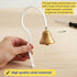 7.09 Inch 3 Dog Doorbell for Potty Training, Wall Mounted Bronze Bell with White Metal Bracket, Height, Includes