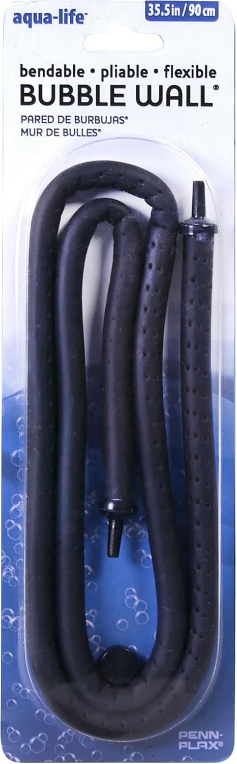 Penn-Plax Aqua Life Bendable Aquarium Bubble Wall – 35.5” Flexible Air Diffuser for Fish Tanks
