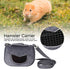Small Pet Carrier Bag, Gray Flannelette Portable Breathable Carrier for Small Pets (M)