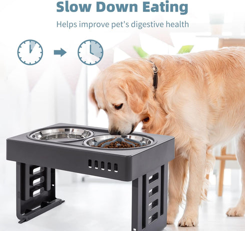 Jaoul Slow Feeder Dog Bowls Insert, Puzzle Slow Feeder with Octopus Suction Cups for Small Medium Large Size Dog Bowls (Medium(4.72 inch), Grey)