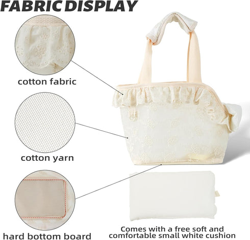 Puppy Carrier Dog Walking Bags, Mini for Dog, Cat, Rabbit, Small up to 5.5 lbs, Beige