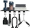 Tonal Accessories Shelf Organizer for Gym Storage Rack, Black Floating Wall Shelves with Hooks for Equipment