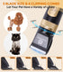 Dog Grooming Clippers Kit, Low Noise Electric Trimmer, 4-Speed & LCD, Cordless Rechargeable Hair Clippers for Thick