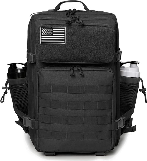 QT&QY Military Tactical Backpack for Men, 25L/35L/45L Molle Daypack, Bug Out Bag with Bottle Holder