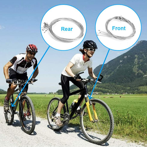 Hapleby 10PCS Premium Bike Brake Cable - Professional Bicycle Brake Line for Mountain, Includes End Caps and Ferrule
