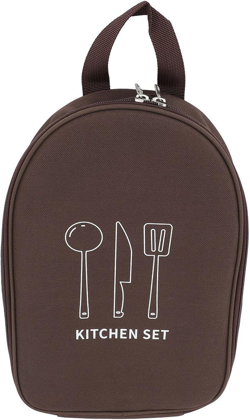NOENNULL Portable Cookware Utensils Storage Bag Camping Cooking Utensils Bag Cooking Utensils Organizer Multifunctional