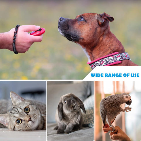 Dog Training Clicker with Wrist Strap, OYEFLY Durable Pet Training Clicker for Cats, Dogs, and Horses, 2-Pack