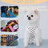 TONY HOBY Summer Dog Pajamas - Soft Breathable Dog Jumpsuit with Polka Dots (Black, L)