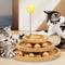 DoogCat Cat Ball Track Toy with Puzzle Top, 3-Level Tower with 9