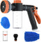 Pup Jet Dog Wash - 10 Sprayer Pattern Hose Attachment for Outdoor Dog Bathing with Soap Dispenser