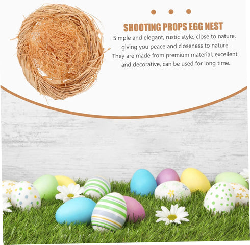 2pcs Handmade Artificial Bird Nests Decor for Easter Party Wedding and Themed Events Realistic Nesting Props for Table