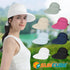 SUN CUBE Women Wide Brim Sun Hat for Outdoor UV Protection, Convertible Zip-Off Beach Hat Ponytail Visor