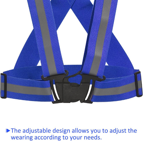 Reflective Vest - High Visibility Safety Reflector Tape Safety Gear, Blue (1.5"), Apply to Cycling Running Night Walking