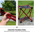 GALPADA Portable Folding Stool Multipurpose Large Outdoor Camping Chair Foldable Fishing Stool Non-Slip Lightweight