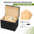 Golf Scorecard Collection Box with 5 Wooden Dividers - Organizer for Scorecards, Photos, Keepsakes; Great Gifts for Dads