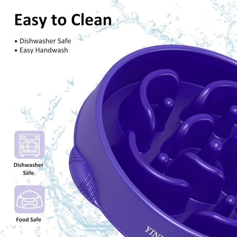 4 Cups Slow Feeder Dog Bowls for Large Breed, Dog Food Puzzle Feeder, Maze Bowl, Slow Eating Dog Puzzle Feeder