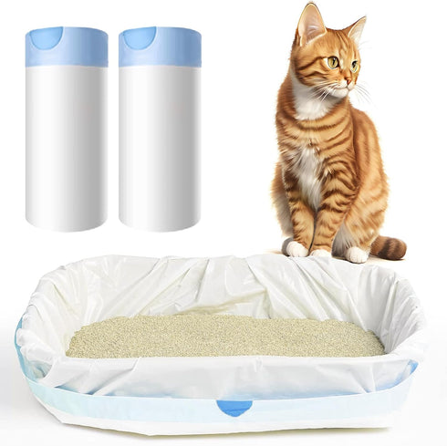 UNMEEE 20 Pack Thicken Cat Litter Bags,cat litter box liners, Leakproof Poop Bags