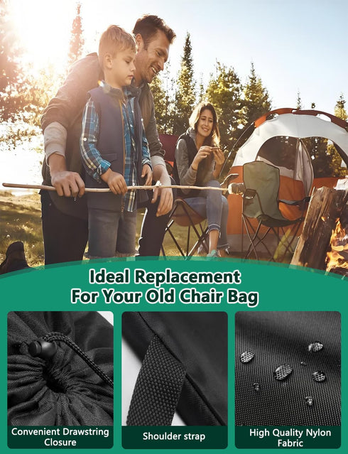 Generic Camping Folding Chair Replacement Carry Bag - Durable & Tear-Resistant Storage Cover Fits Coleman, Portable