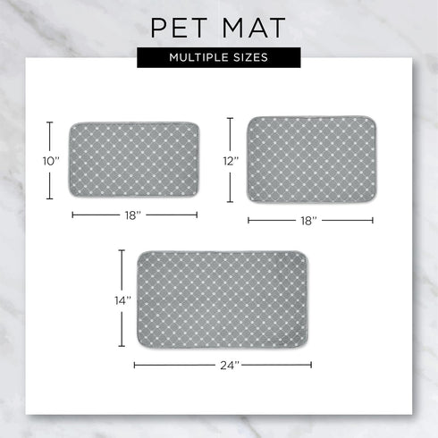 Bone Dry Ultra Absorbent Pet Mat, Machine Washable, 12x18, Black/Off-White Lattice