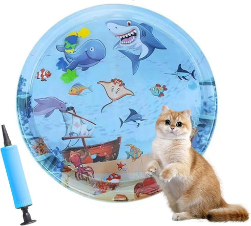 Calantre Cat Water Mat 2025 Upgraded 0.5mm Thickened Sensory Water Palymat, Anti-Scratch Design