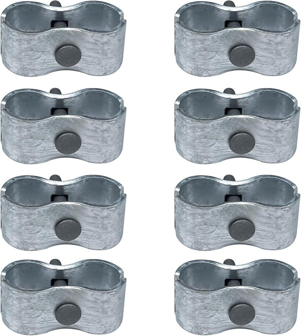 HITTITE 8 Set Dog Kennel Panel Clamps for Chain Link Fence Panel with 1-3/8"/32mm Diameter, Saddle Clamps