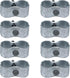 HITTITE 8 Set Dog Kennel Panel Clamps for Chain Link Fence Panel with 1-3/8"/32mm Diameter, Saddle Clamps