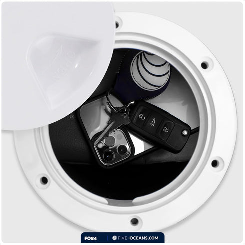 Five Oceans Marine Hatch - Boat Access Round Inspection Deck Plate with Detachable Cover, UV Resistant ABS