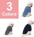 Dog Sweater, 3 Pack for Small Dogs or Cats - Warm Clothes Shirt Coat for Winter Christmas (Blue, Dark Blue, Grey,