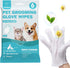 Extra Thick Pet Bathing Wipes for Dogs & Cats - Cleaning & Deodorizing Grooming Gloves, Rinse Free, Unscented, 6 PCS