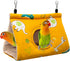 Rypet Winter Warm Bird Nest House - Plush Fluffy Sleeping Bed for Parrot, Parakeet, Cockatiels, Budgies, Yellow