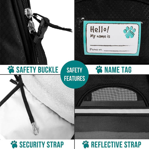 PetAmi Airline Approved Pet Carrier for Cat, Soft Sided Dog Carrier for Small Dogs, Cat Travel Supplies Accessories