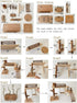 VolksRose Set Chinchilla Wooden Hamster Playground Platform, Hamster Climbing Toy, Natural Living Climb System, Small