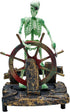 Penn-Plax Action-Air Aerating Aquarium Ornament, Skeleton at The Wheel for Fish Tank Movement