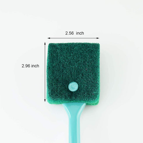 3 PCS Double-Sided AOODOOM Aquarium Fish Tank Algae Cleaning Brush - Non-Slip Handle Sponge Scrubber