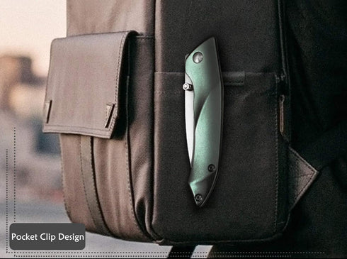 Folding Pocket Knife, Stainless Steel Blade 8cr13mov, Lightweight Aluminum Handle, Safety Liner-Lock