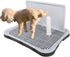 Dmnnlp Indoor Dog Potty Tray with Splash Guard, 20"x15.5"x1.4" Pee Pad Holder for