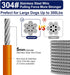 Tie Out Cable for Dogs Up to 300lbs,100ft Extra Strong 1000lbs Break Strength Tie-out Tether Trolley Training Lead,Dog Run Cable for Yard Garden Park Camping Outside (Orange, 300lbs 25ft)