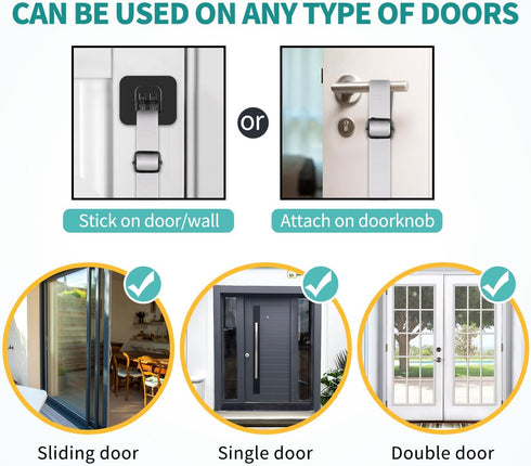Dog Bells to Go Outside - Premium Quality Adjustable Dog Door Bell, Buckle Attached for Doorknob or Anywhere