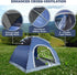 HIKERBRO 3 Person Camping Tent, Small Dome Tent with 2 Upgraded Doors & Half Mesh Ceiling, Waterproof for 2/3/4 Person