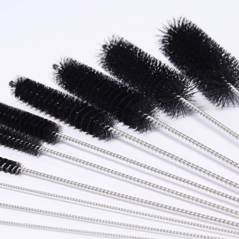 Aquarium Filter Brush Set, Flexible Double Ended Bristles, Stainless Steel Cleaning Brush with 10 Brushes