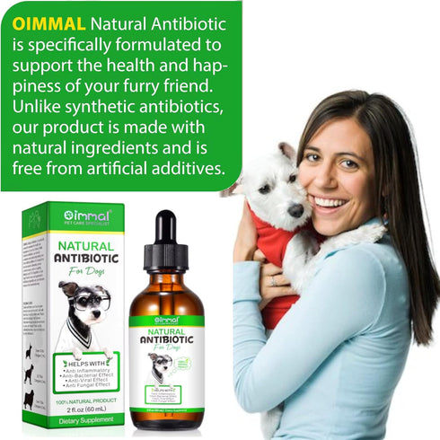 Natural Antibiotics for Dogs - Pet Antibiotic Healing Aid for Wounds, Sores, Abrasions, Duck Flavor Itch Relief