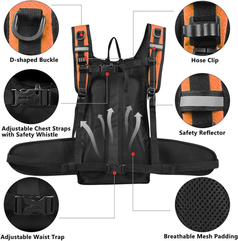 Insulated Hydration Pack Backpack - 3L BPA Free Leak-Proof Water Bladder, Ideal for Hiking and Cycling