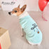 Parisian Pet Dog T-Shirt - 'It's My Birthday' Embroidered Sleeveless Shirt, Blue Tee for Medium Dogs, M