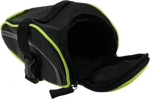 Ryhpez Bike Saddle Bag - Waterproof Bicycle Bag Back Seat Pouch for Outdoor Night Safety Ride, Green