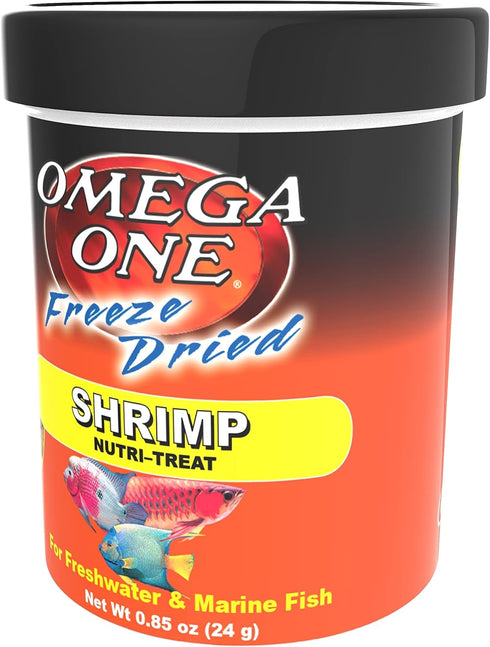 0.85 oz Omega One Freeze Dried Shrimp
