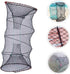 30cm 60cm HEMOTON Lobster Crab Shrimp Fishing Trap Net, Foldable Circular Cast Net, Sturdy Mesh Cage for Blue Crabs